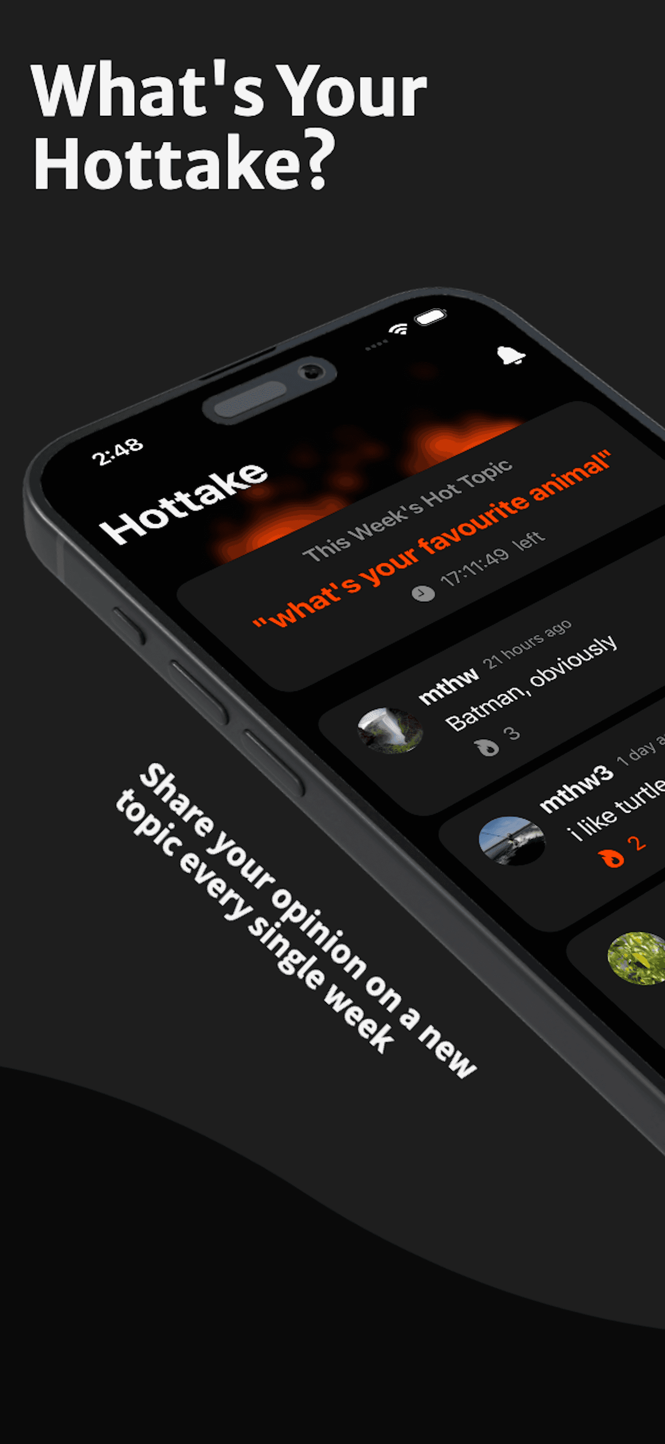 Hottake Social Polling App image 1